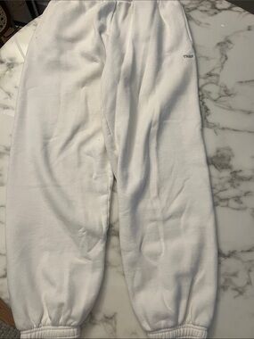 Aritzia White Fleece Sweatpants